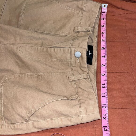 Lulus Womens Wide Leg Cargo Pants Size S Khaki Cotton Blend Casual Wearable With - Picture 9 of 9
